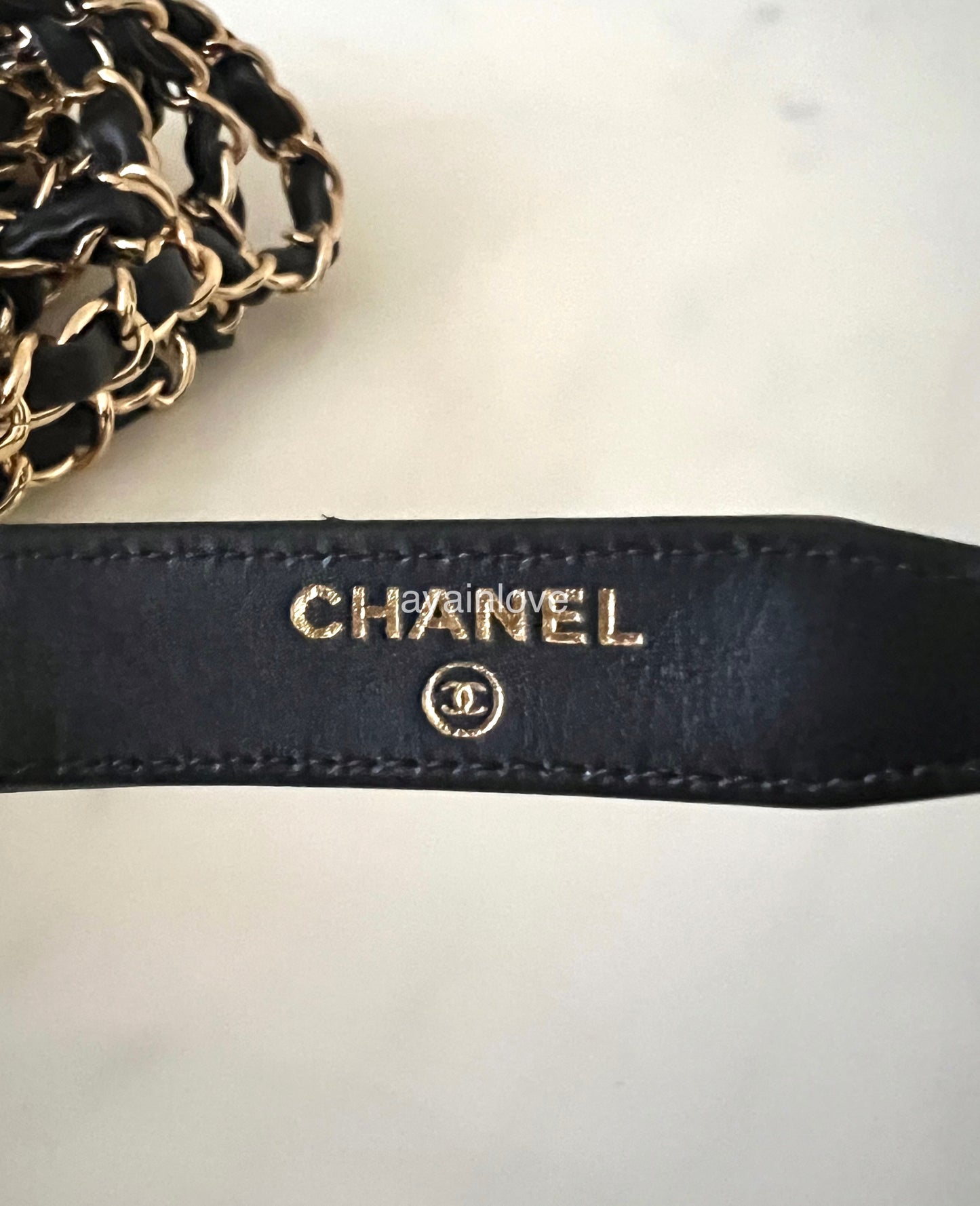 CHANEL 2019 Limited Edition Black Gold CC Logo Basketball and Black Chain Harness Gold Hardware