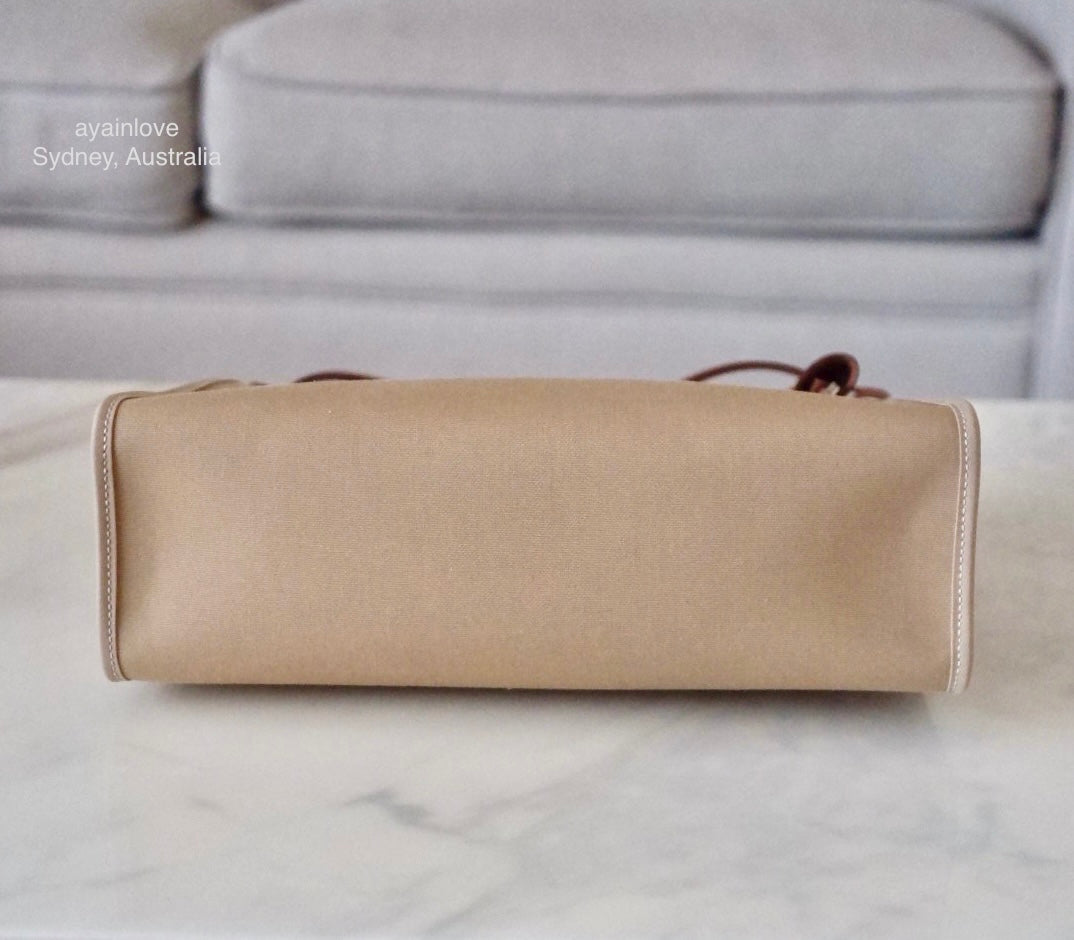 HERMES Herbag Zip 31 Vache Hunter Fauve Trench Palladium Hardware T Stamp