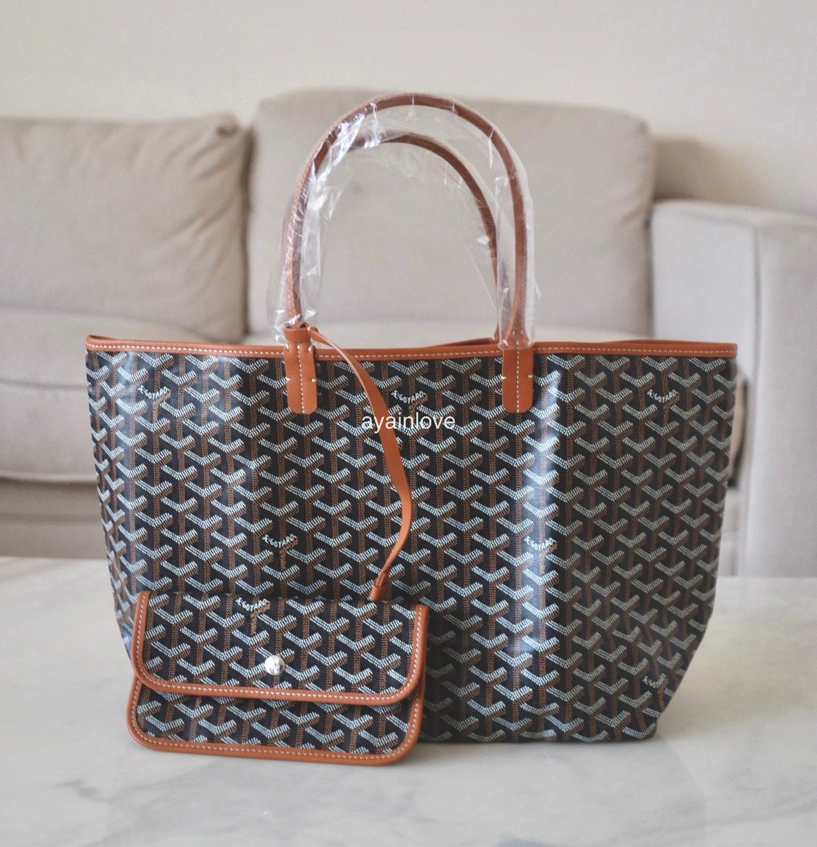 Goyard black brown tote Clearance