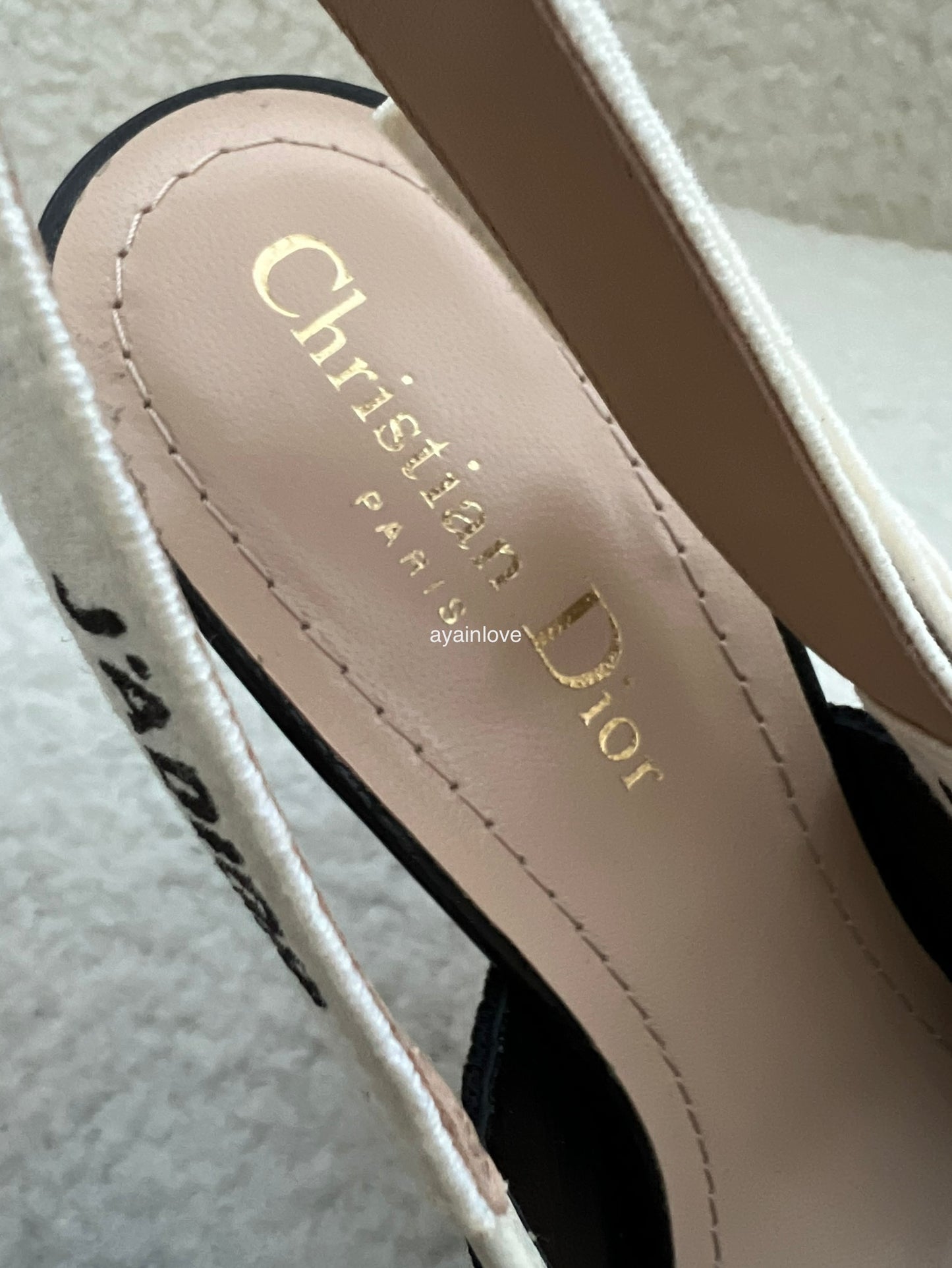 DIOR J’adior Black Slingback Pump Shoes Size 36.5