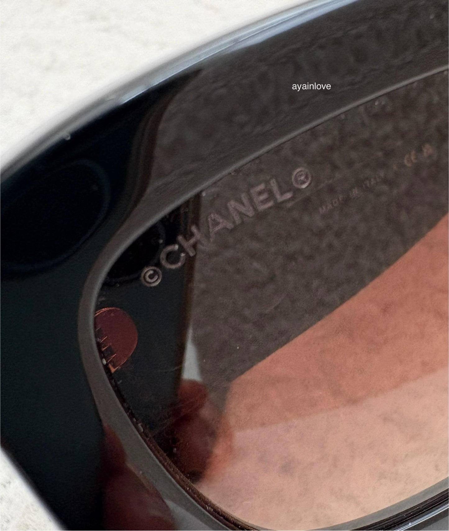 CHANEL Pillow Black CC Logo Hardware Rectangle Sunglasses