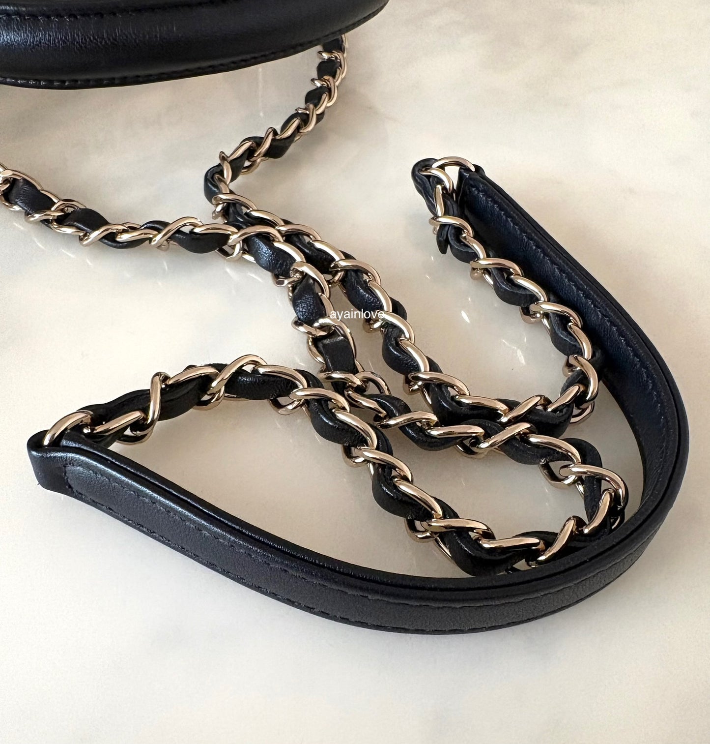 CHANEL Black Small Trendy Flap Bag Microchipped Light Gold Hardware