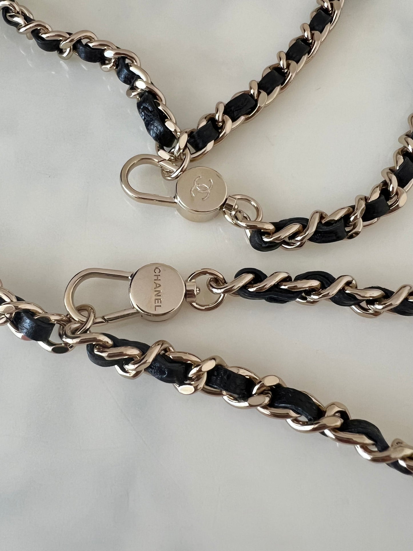 CHANEL 24C Black Caviar Mini Backpack Cross-Body Bag Light Gold Hardware