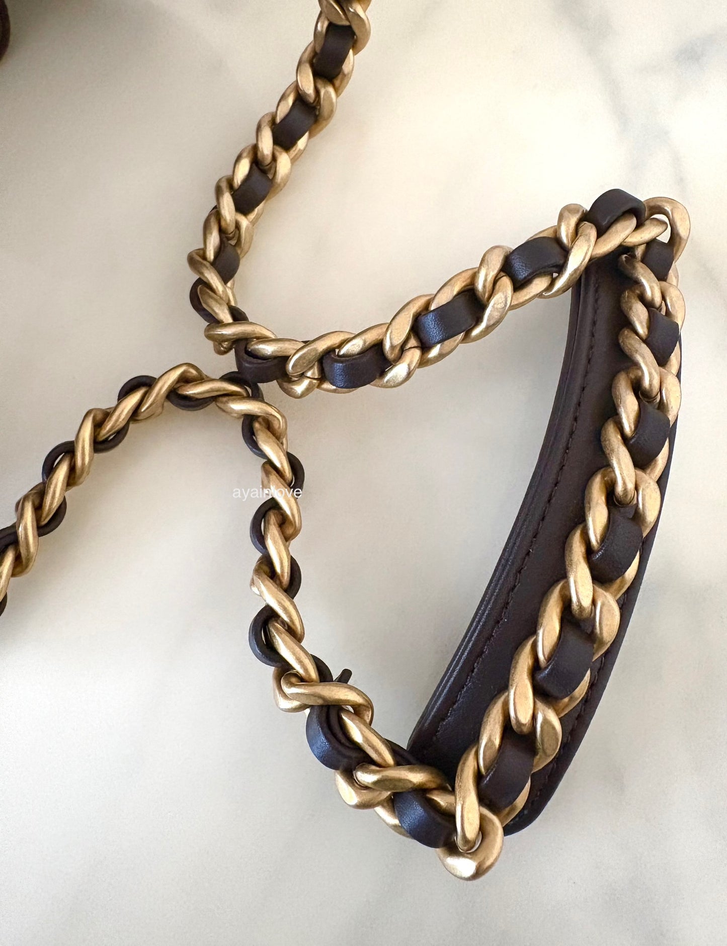 CHANEL 26C Dark Brown Suede Calfskin Medium 25 Bag Gold Hardware