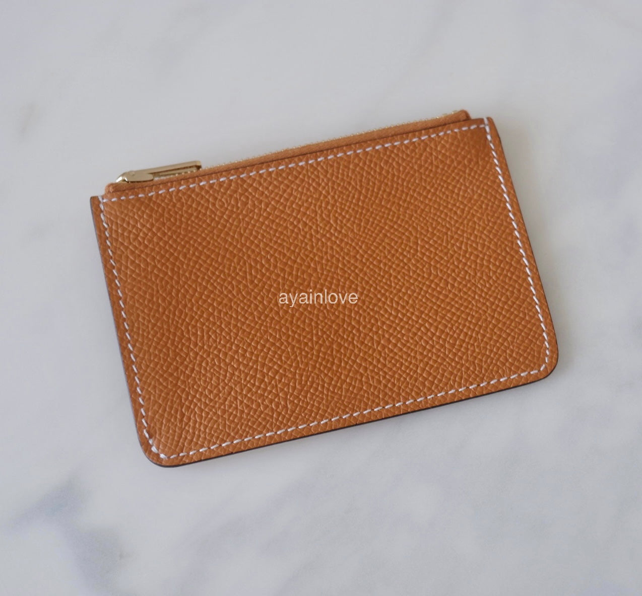 HERMES Constance Slim Epsom Toffee with Inner Zipped Pouch Gold Hardware B Stamp
