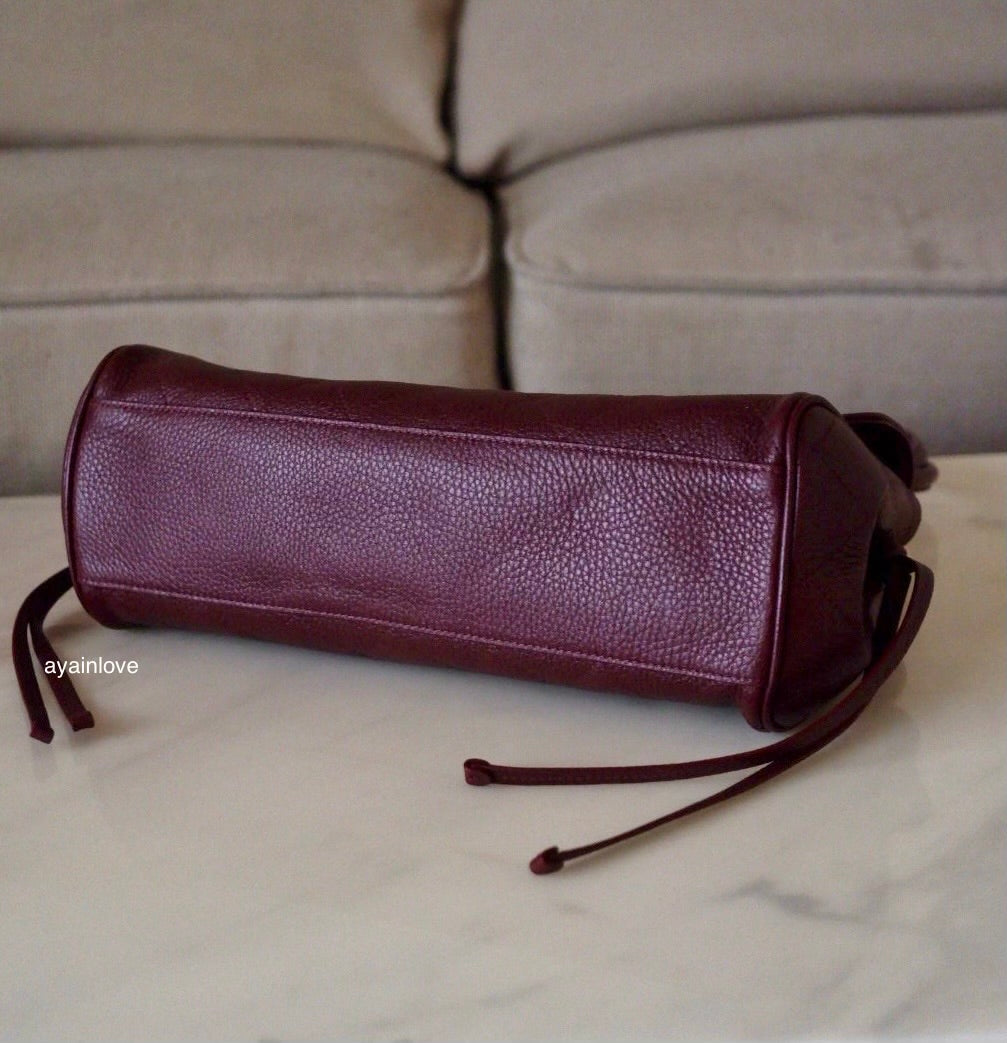 CHANEL 26S Burgundy Caviar Small Tote Urban Essential Bag Gold Hardware
