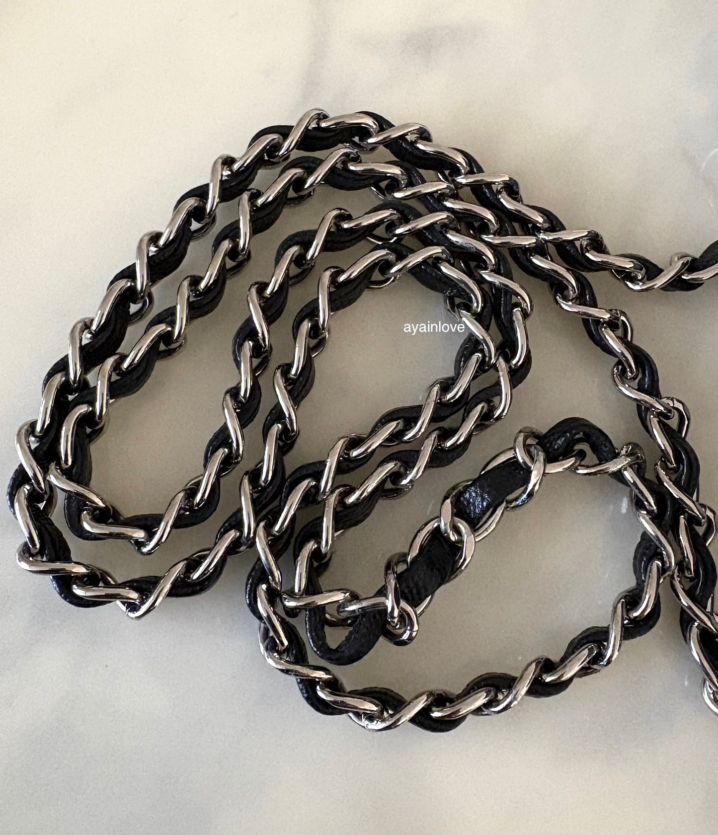 CHANEL 17B Black Caviar (Burgundy Interior) Quilted Square Mini Flap Bag Silver Hardware