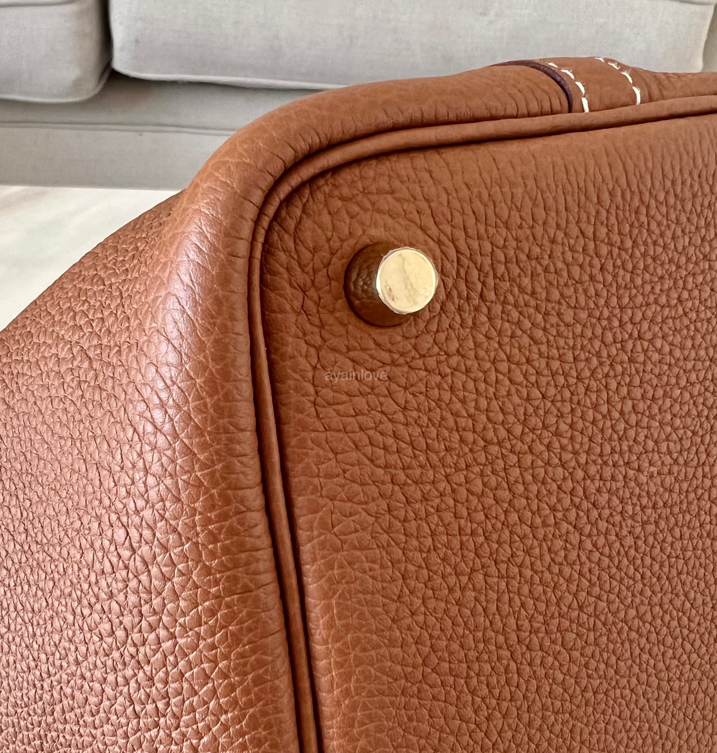 HERMES Picotin Lock 18 Gold Taurillion Maurice Gold Hardware D Stamp