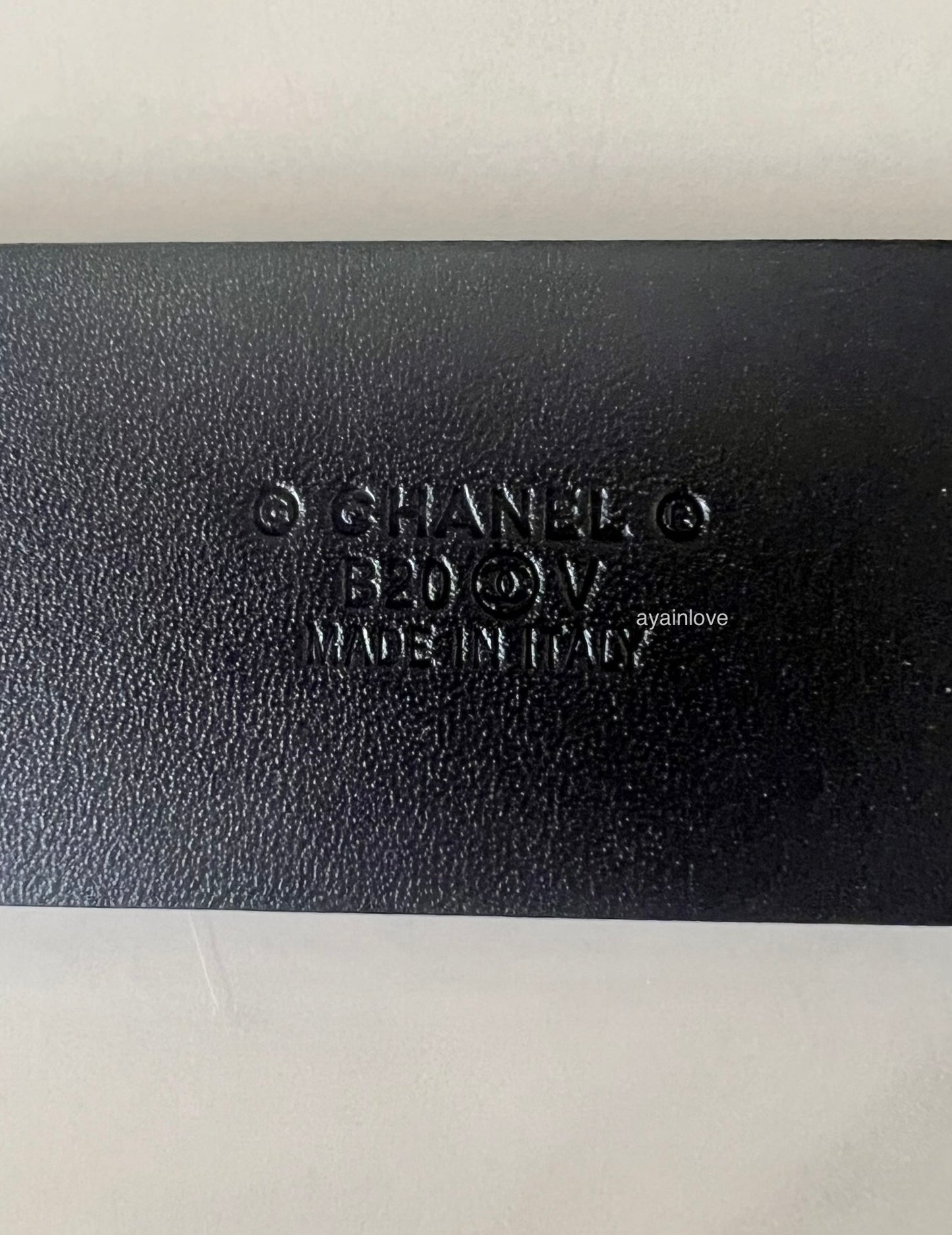 CHANEL Black CC Leather Chain Belt Size 75 Silver Hardware