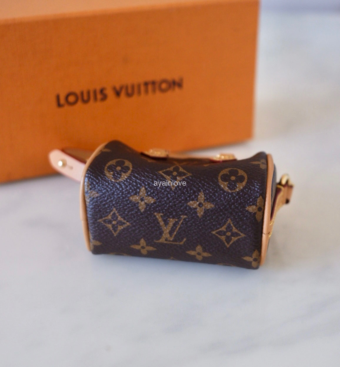 LOUIS VUITTON LV Micro Speedy Monogram Bag Charm
