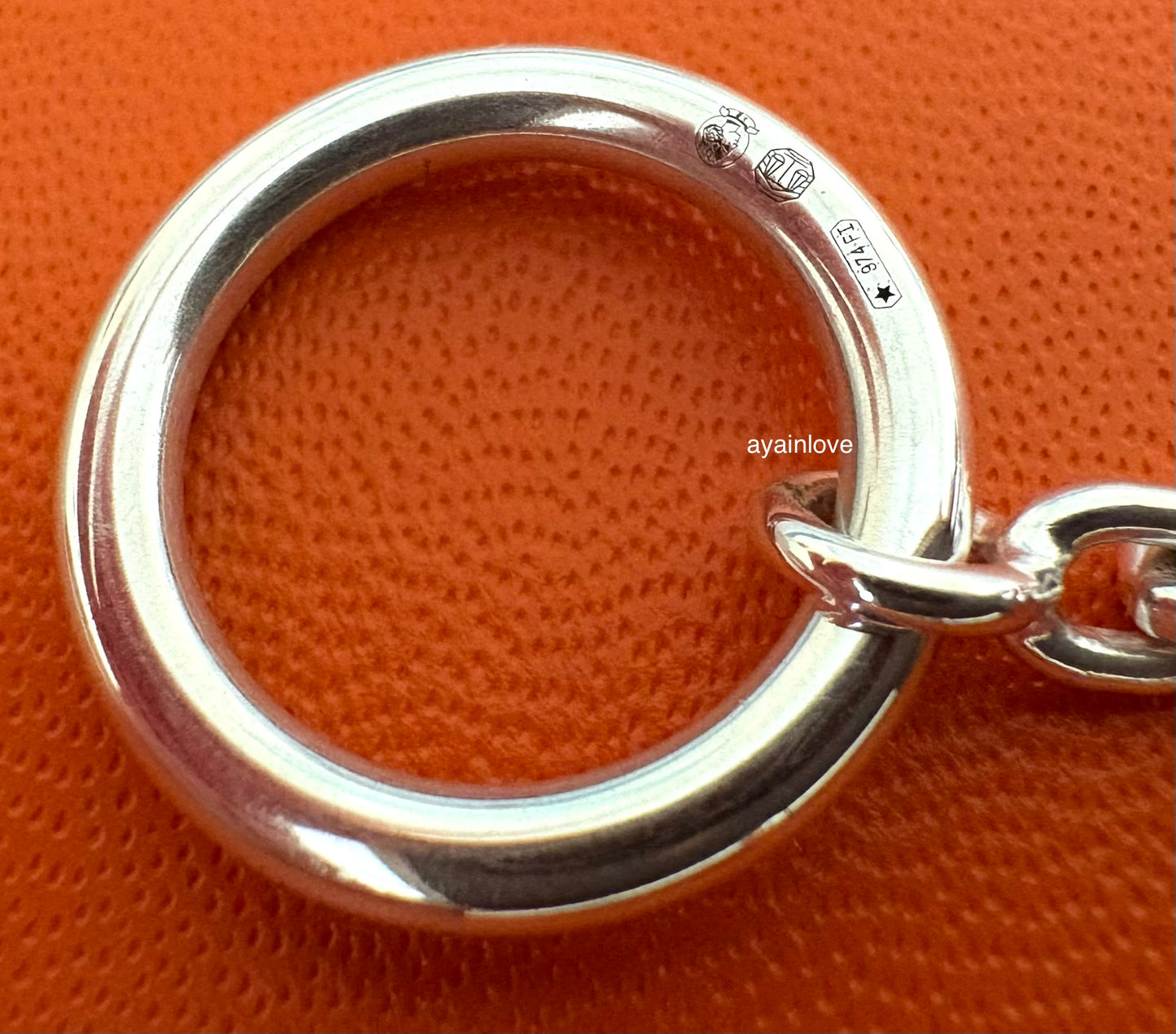 HERMES Farandole Long Necklace 80 Sterling Silver