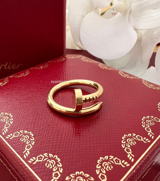 CARTIER JUC Juste Un Clou 18KT Yellow Gold Ring Size 52