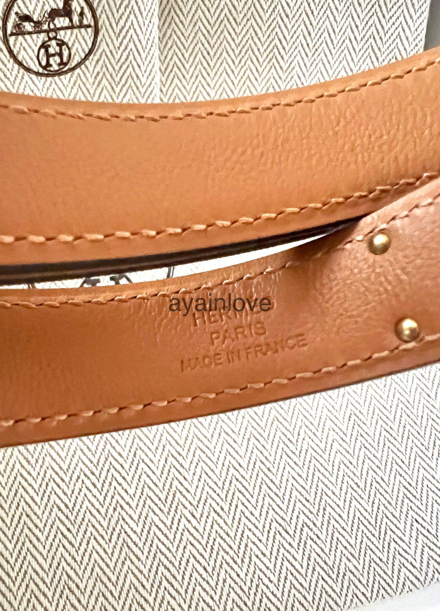 HERMES Kelly Pocket 18 Belt Nata Epsom Calfskin Gold Hardware B Stamp