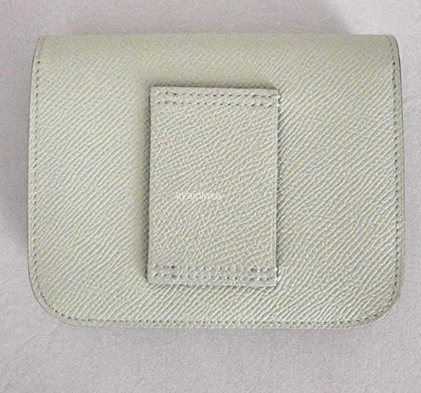 HERMES Constance Slim Epsom Vert Fizz Light Green with Inside Pouch Palladium Hardware (U Stamp)