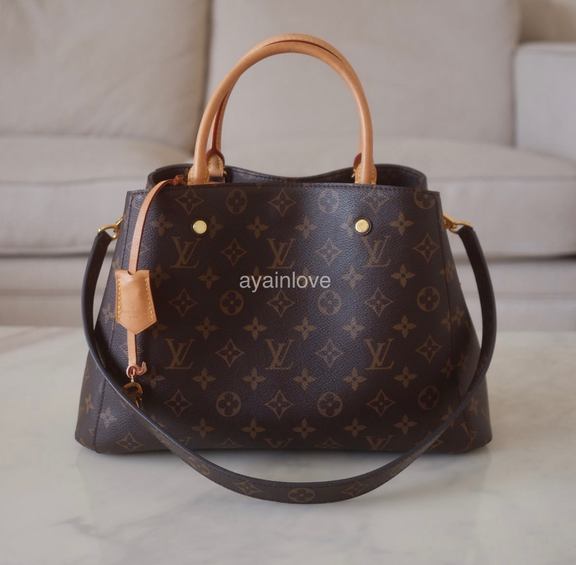 LOUIS VUITTON LV Monogram Montaigne MM Gold Hardware – AYAINLOVE CURATED  LUXURIES
