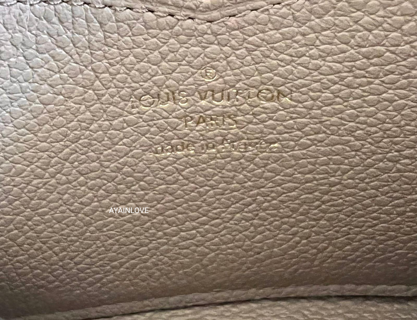 LOUIS VUITTON LV Zippy Coin Purse Monogram Tourterelle Emprinte Leather Gold Hardware