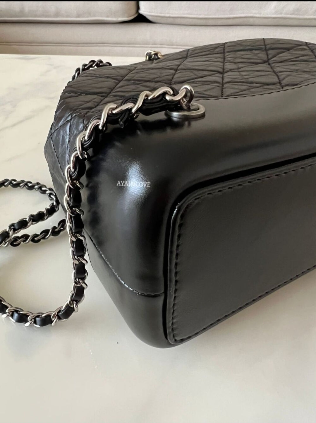 GABRIELLE BLACK CALF SKIN SMALL BACKPACK MIXED HARDWARE NEW