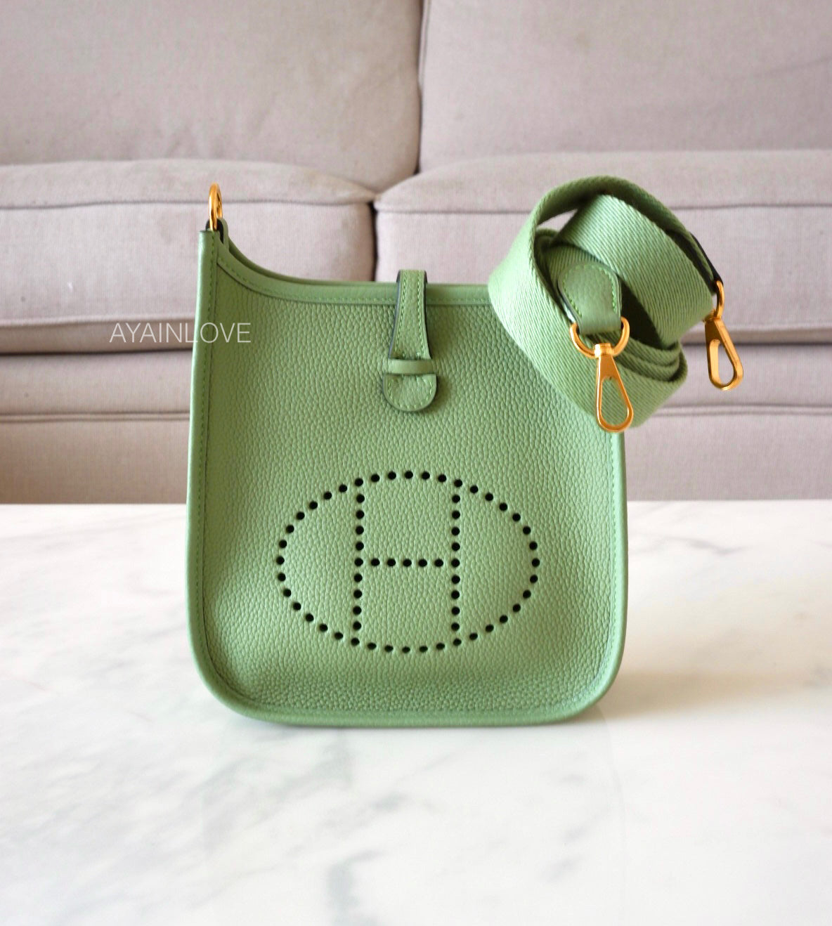 Hermes evelyne mini green Clearance