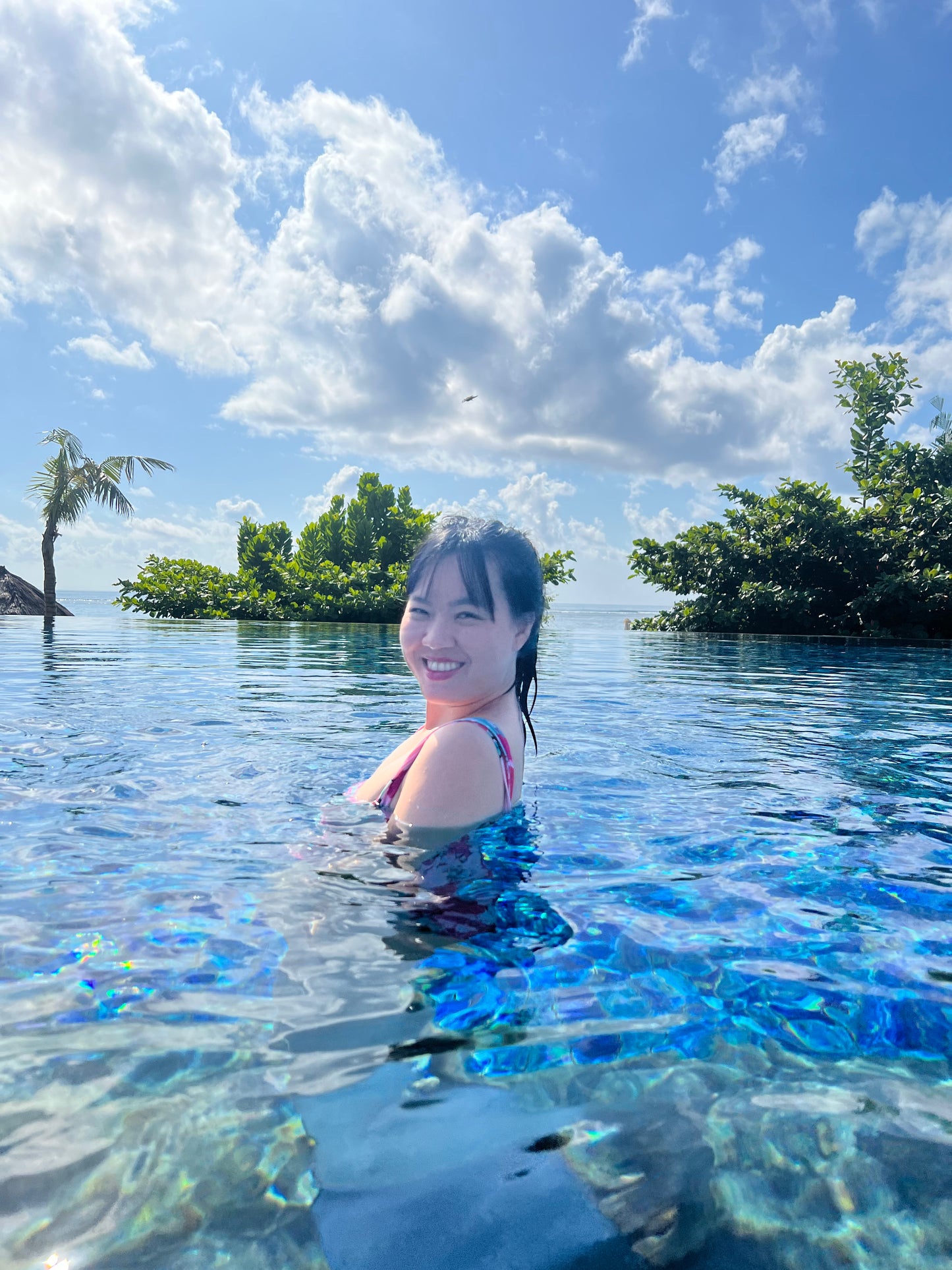 CHANEL 21S Flap Bag Charm Pearl Leather Strap Long Necklace Light Gold Hardware