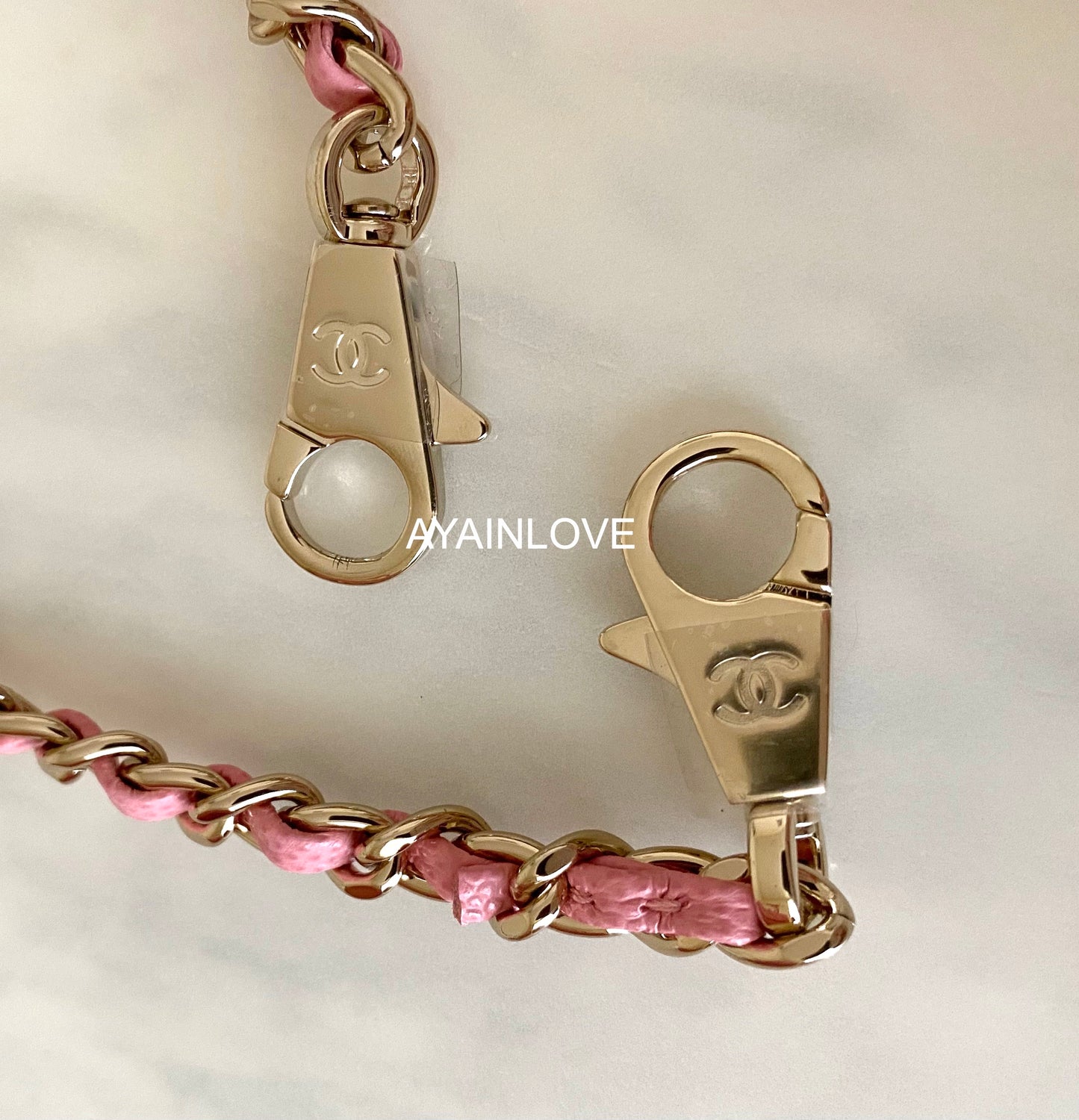 20A PINK CAVIAR COCO HANDLE MINI 24cm LIGHT GOLD HARDWARE
