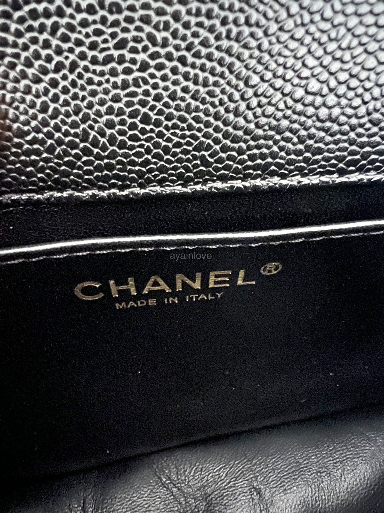 CHANEL 23P Sweetheart Black Caviar Mini Rectangular 19cm Adjustable Chain Brushed Gold Hardware