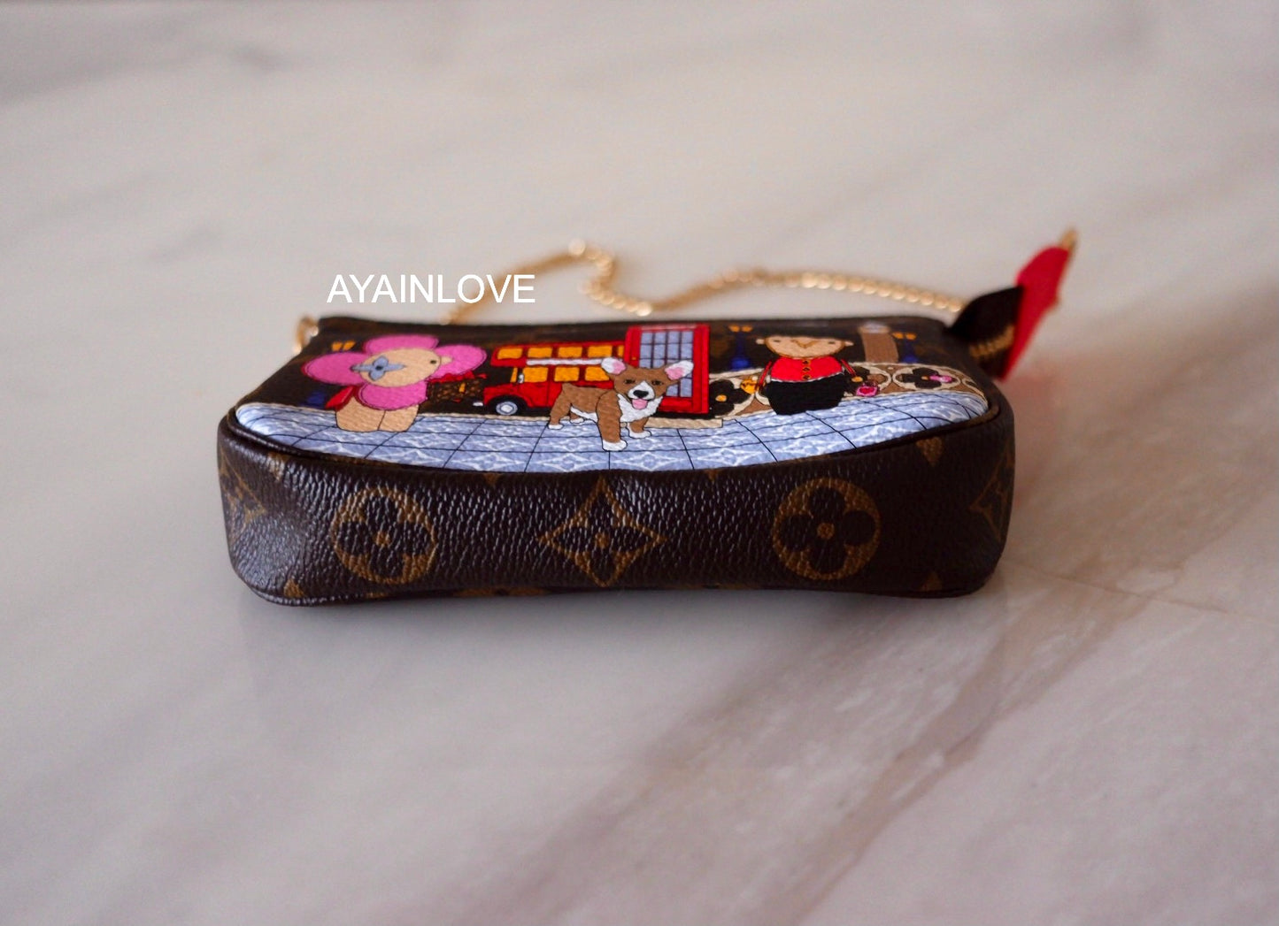 LIMITED EDITION MINI POCHETTE HOLIDAY 2021 MONOGRAM LONDON VIVIENNE GOLD HARDWARE *NEW*