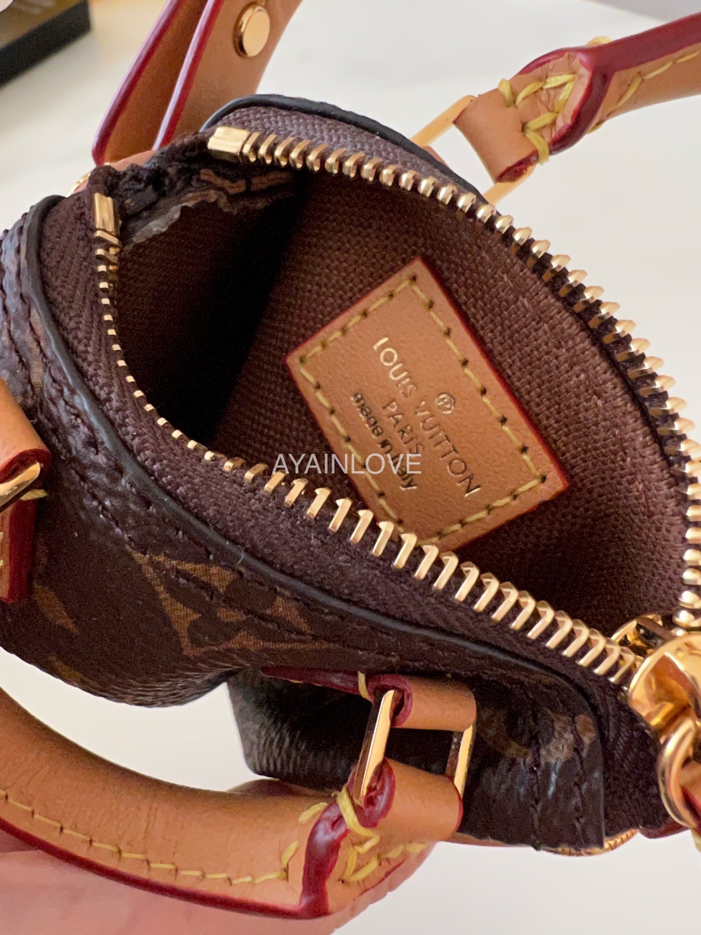 LOUIS VUITTON Micro Speedy Monogram Bag Charm