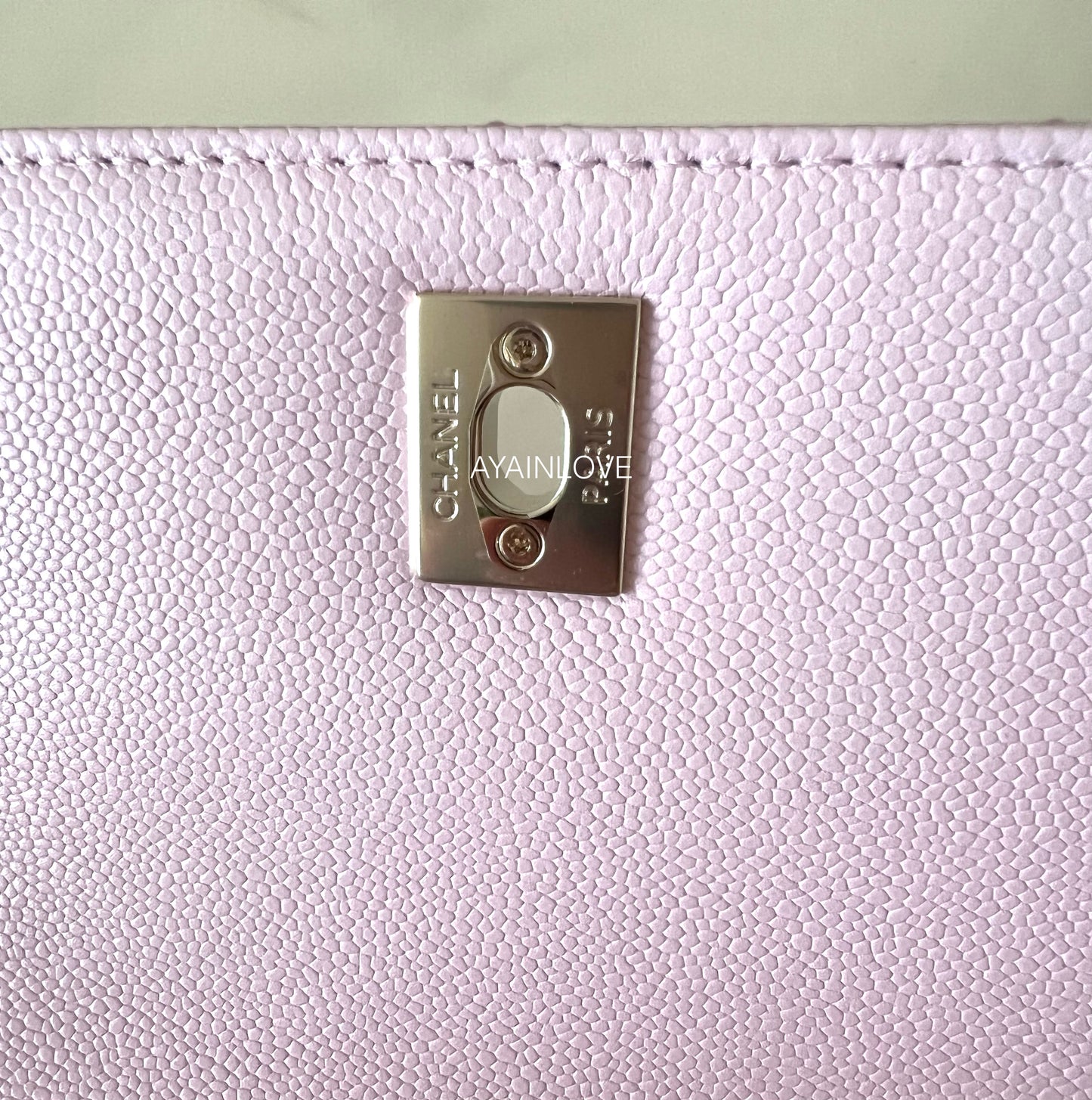 22P LIGHT PINK CAVIAR SMALL/MINI BUSINESS AFFINITY LIGHT GOLD HARDWARE *NEW*