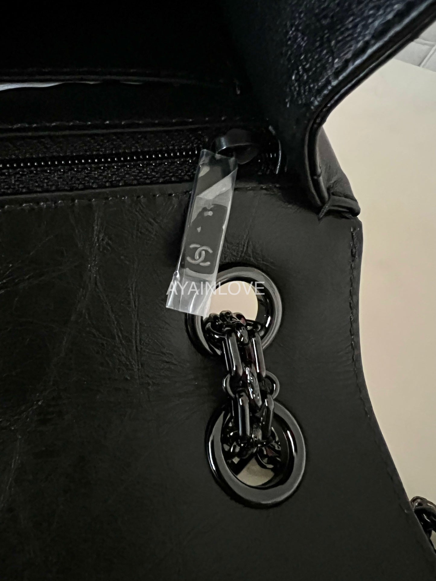 20A SO BLACK CALFSKIN CHEVRON REISSUE RECTANGULAR MINI *NEW*