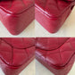 CHANEL 17B Red Caviar Quilted Classic Rectangular Mini Silver Hardware