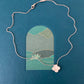 Van Cleef Arpels VCA White Mother of Pearl 18KT White Gold Vintage Alhambra Pendant Necklace