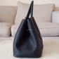 HERMES Garden Party 36 Noir Black Bag Palladium Hardware Stamp U