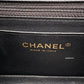 CHANEL 18B Black Caviar Quilted Rectangular Mini Flap Bag Light Gold Hardware