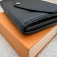 LOUIS VUITTON LV Sarah Black Monogram Empreinte Wallet Gold Hardware