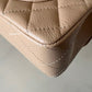 CHANEL Beige Clair Caviar Small Classic Flap Bag Gold Hardware