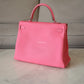 HERMES Kelly 35 Pink Rose Lipstick Togo Palladium Hardware Q Square Stamp