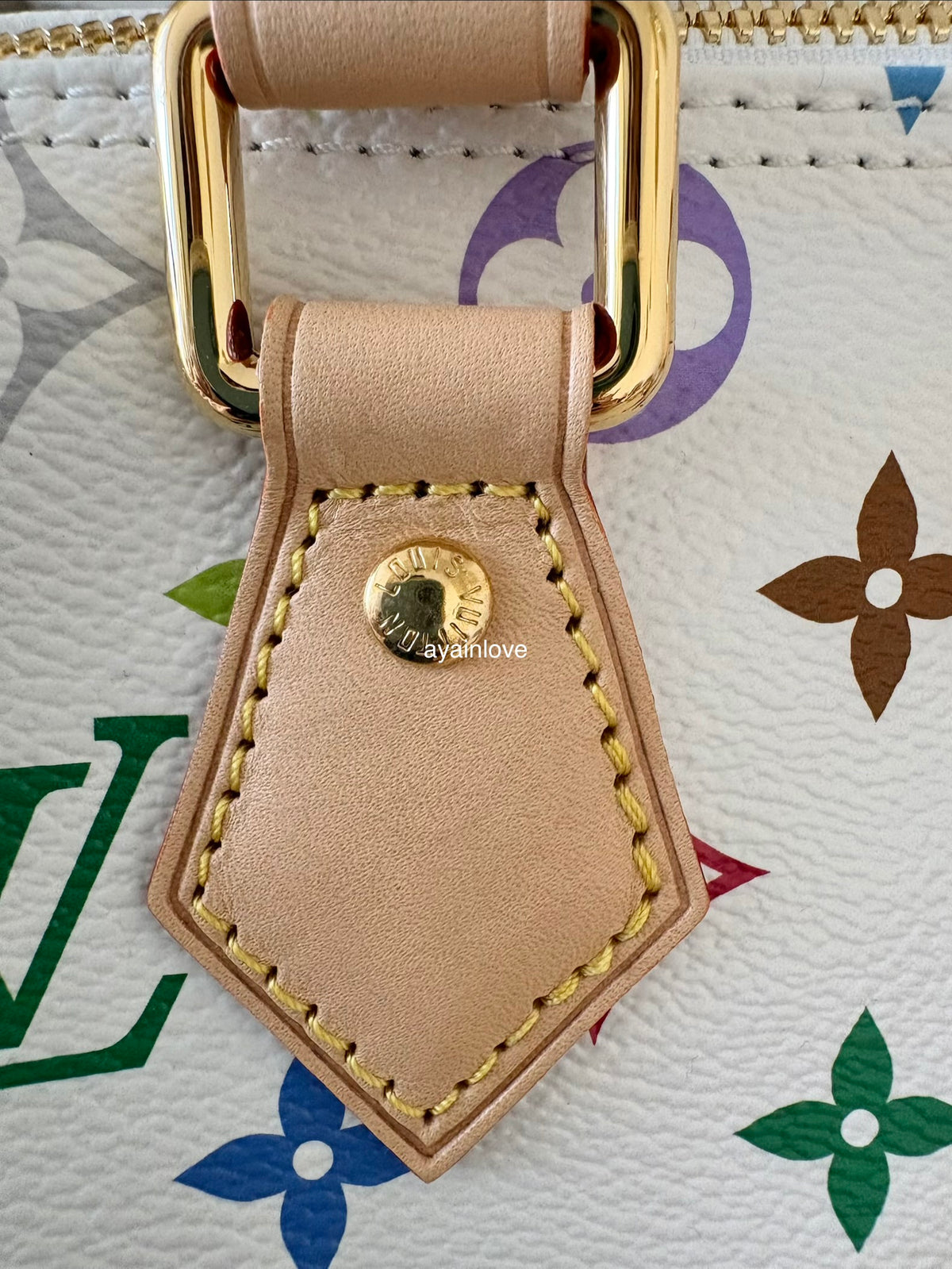 LOUIS VUITTON LV x TM White Multicolour Murakami Speedy 25 Gold Hardware