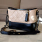 CHANEL Beige Black Calf Skin Medium Gabby Gabrielle Bag Mixed Hardware