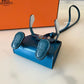HERMES Kelly Doll Dole Tadelakt Bleu Izmir Bag Charm Palladium Hardware Z Stamp