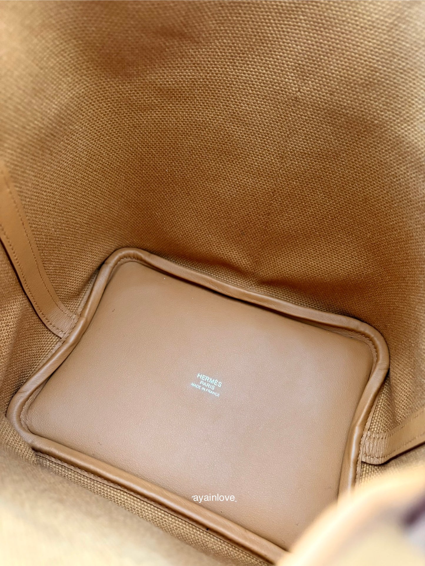 HERMES Picotin 18 Cargo Swift/Toile Canvas Sesame Palladium Hardware B Stamp