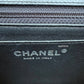 CHANEL 16S Black Caviar Chevron Classic Square Mini Flap Bag Silver Hardware