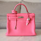 HERMES Kelly 35 Pink Rose Lipstick Togo Palladium Hardware Q Square Stamp