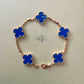 Van Cleef Arpels VCA 5 Motifs Agate Bracelet 18KT Yellow Gold Vintage Alhambra 2025