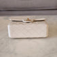 CHANEL 21S Light Beige Caviar Top Handle Rectangular Mini Bag Gold Hardware
