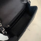 CHANEL 16S Black Caviar Chevron Classic Square Mini Flap Bag Silver Hardware