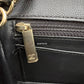 CHANEL 18B Black Caviar Quilted Rectangular Mini Flap Bag Light Gold Hardware