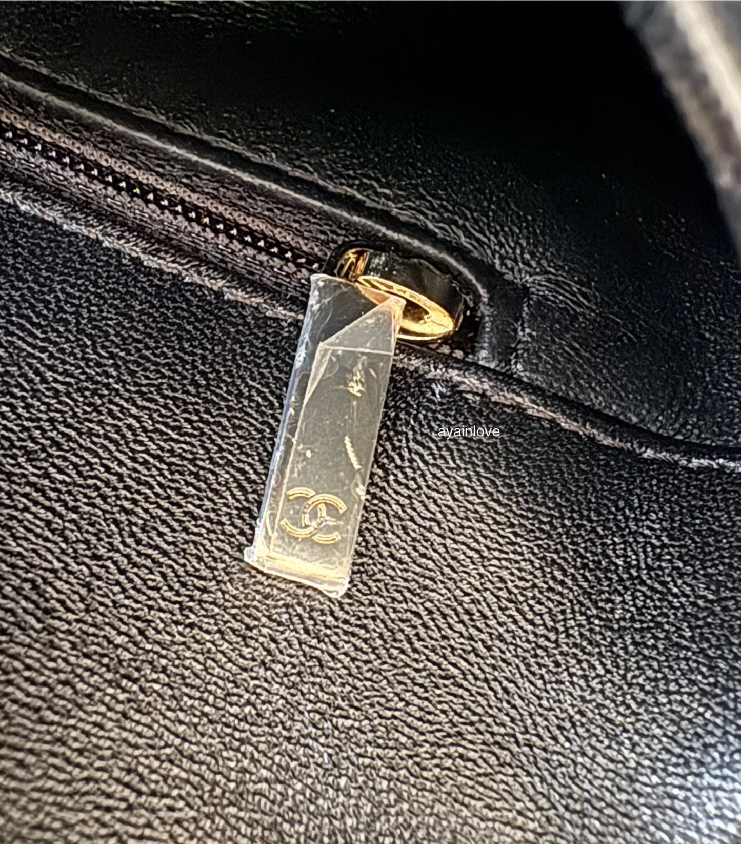 CHANEL Black Small Trendy Flap Bag Microchipped Light Gold Hardware