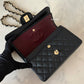 CHANEL Black Caviar Quilted Small Classic Flap Bag Gold Hardware