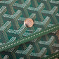 GOYARD Green Goyardine Hobo Boheme PM Bag with Blue Heart Stamp