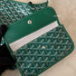 GOYARD Green Goyardine Hobo Boheme PM Bag with Blue Heart Stamp